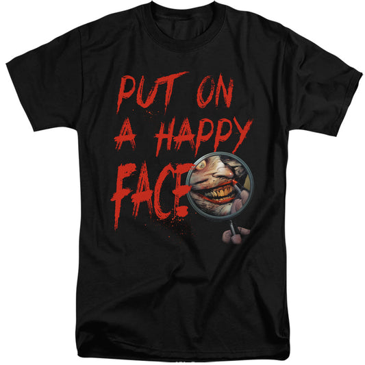 Batman Happy Face Mens Tall T Shirt Black Officially Licensed