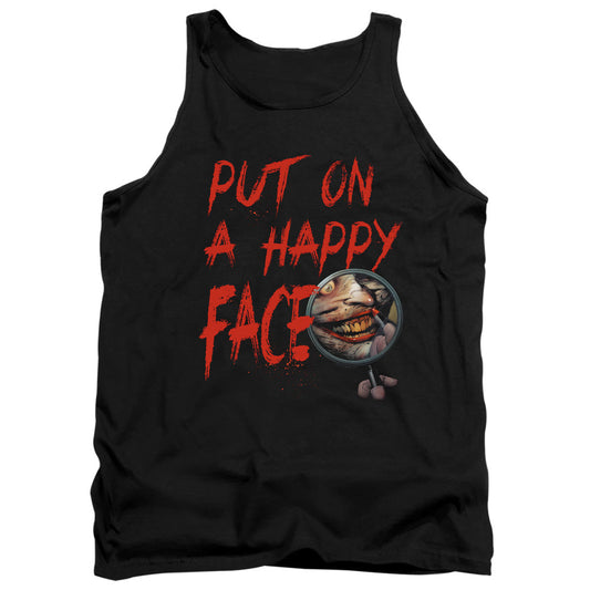 Batman Happy Face Mens Tank Top Shirt Black Officially Licensed