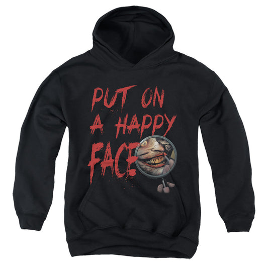 Batman Happy Face Kids Youth Hoodie Black Officially Licensed