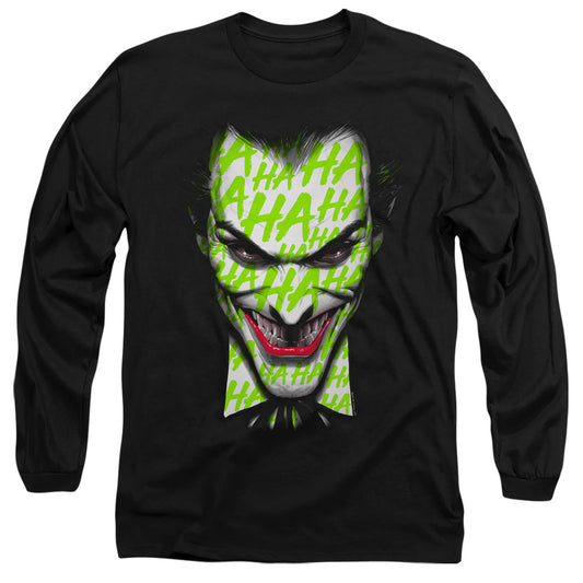 Batman Ha Ha Smile Mens Long Sleeve Shirt Black Officially Licensed