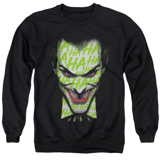 Batman Ha Ha Smile Mens Crewneck Sweatshirt Black