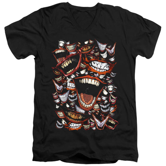 Batman Famous Wretch Mens Slim Fit V Neck T Shirt Black Officially Licensed