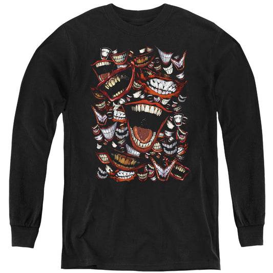Batman Famous Wretch Long Sleeve Kids Youth T Shirt Black Officially Licensed