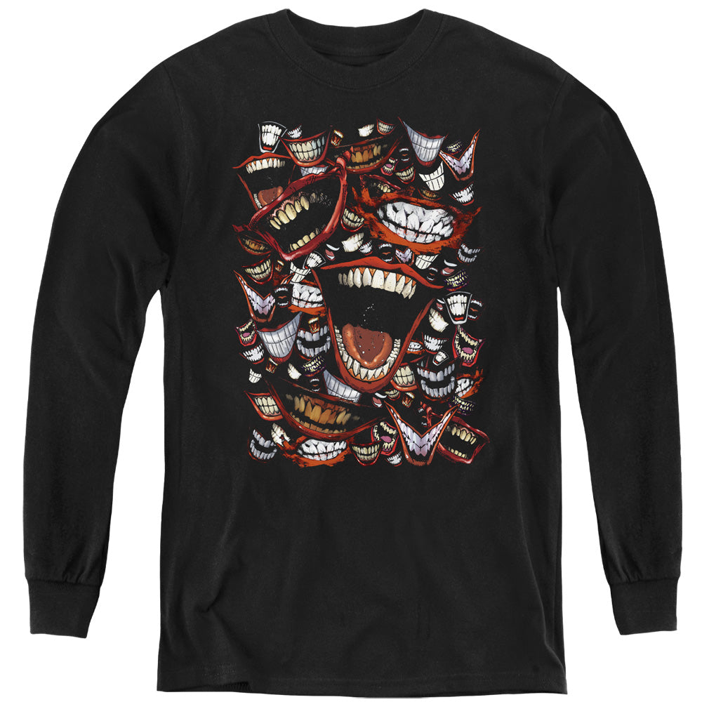 Batman Famous Wretch Long Sleeve Kids Youth T Shirt Black Officially Licensed