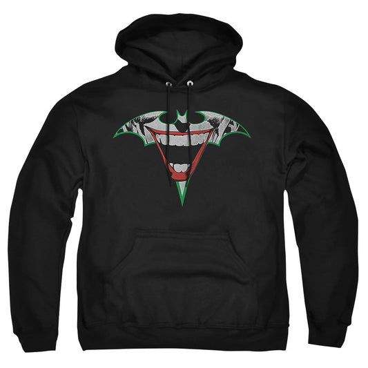 Batman Joker Bat Logo Mens Hoodie Black Officially Licensed