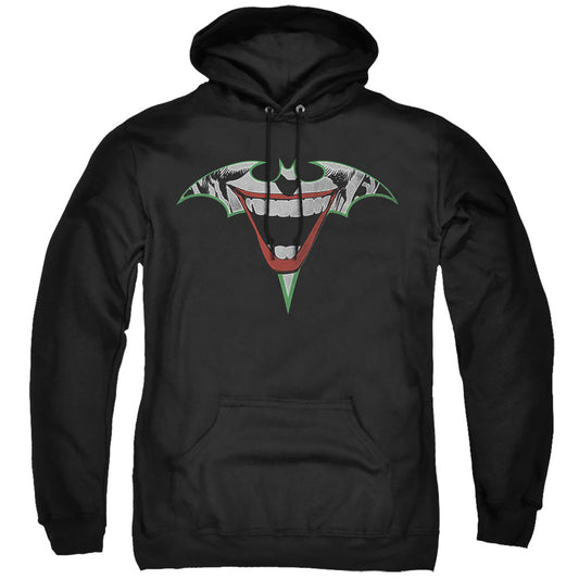 Batman Joker Bat Logo Mens Hoodie Black Officially Licensed