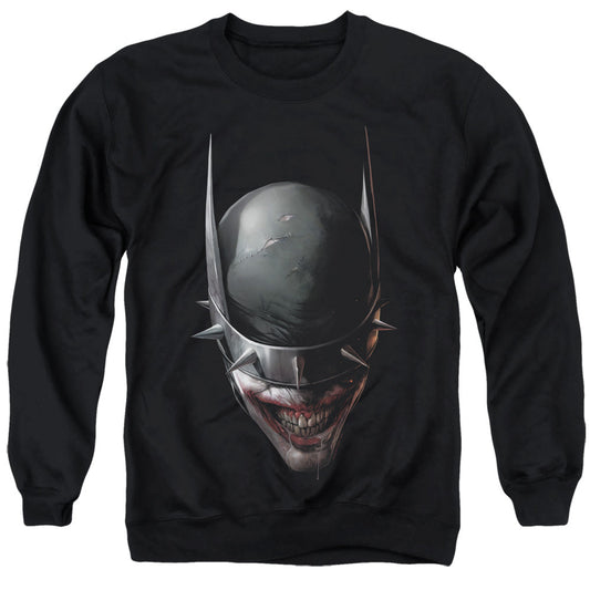Batman Batman Who Laughs Head Mens Crewneck Sweatshirt Black