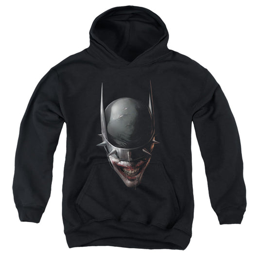 Batman Batman Who Laughs Head Kids Youth Hoodie Black Officially Licensed