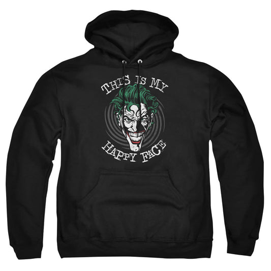 Batman Maniacal Spiral Mens Hoodie Black Officially Licensed