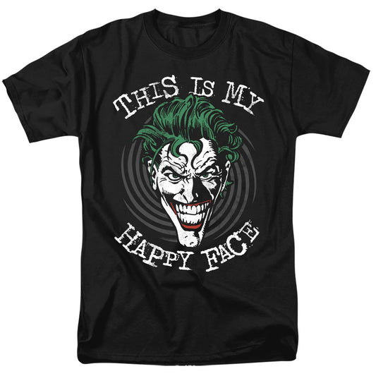 Batman Maniacal Spiral Mens T Shirt Black Officially Licensed