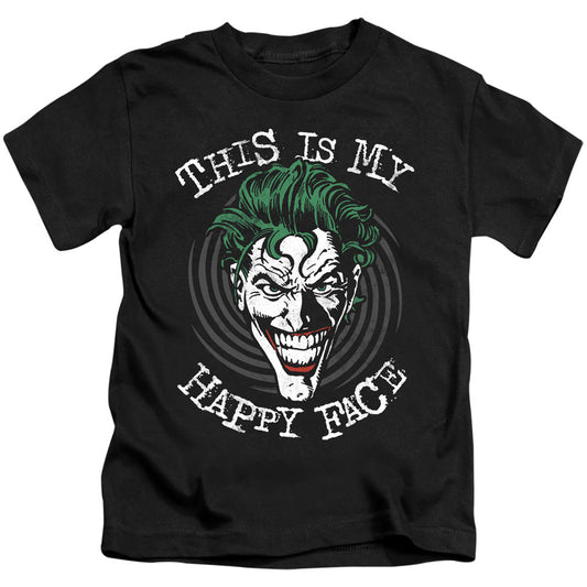 Batman Maniacal Spiral Juvenile Kids Youth T Shirt Black Officially Licensed