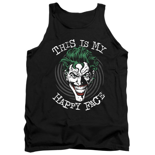 Batman Maniacal Spiral Mens Tank Top Shirt Black Officially Licensed