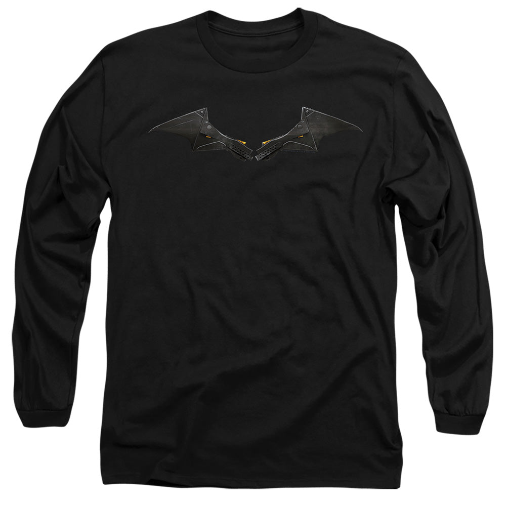 The Batman (2022) Chest Logo Mens Long Sleeve Shirt Black Officially Licensed