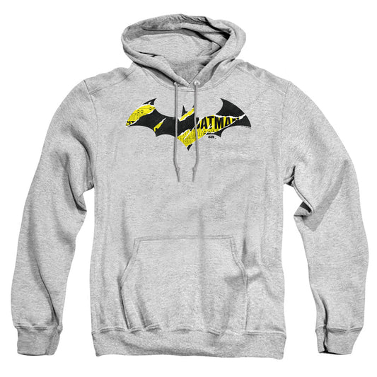 Batman Batman Torn Gotham Logo Mens Hoodie Athletic Heather Officially Licensed