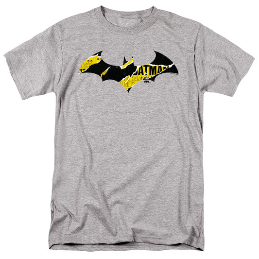 Batman Batman Torn Gotham Logo Mens T Shirt Athletic Heather Officially Licensed
