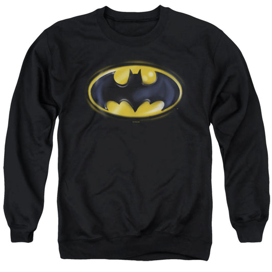 Batman Batman Airbrush Logo Mens Crewneck Sweatshirt Black