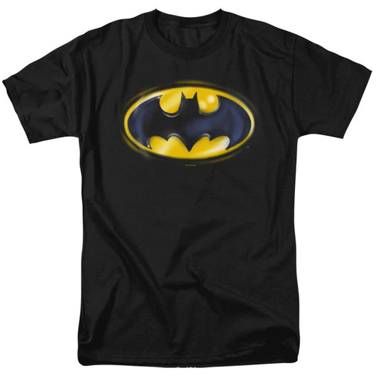 Batman Batman Airbrush Logo Mens T Shirt Black Officially Licensed