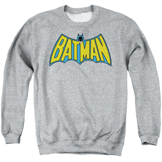 Batman Wintage Batman Logo Mens Crewneck Sweatshirt Athletic Heather