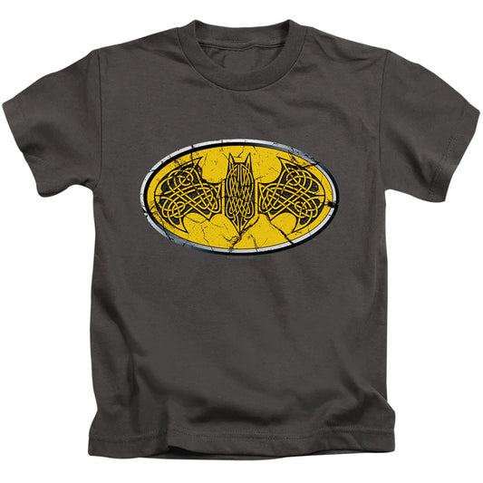 Batman Celtic Shield Juvenile Kids Youth T Shirt Charcoal Officially Licensed
