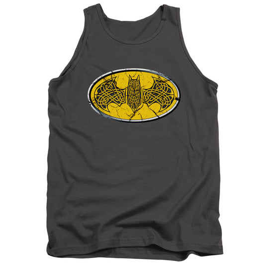 Batman Celtic Shield Mens Tank Top Shirt Charcoal Officially Licensed
