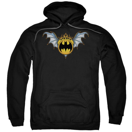 Batman Bat Wings Logo Mens Hoodie Black Officially Licensed