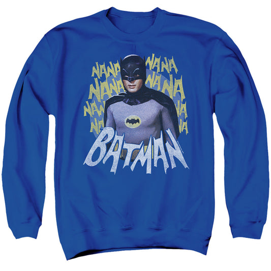 Batman Classic Tv Theme Song Mens Crewneck Sweatshirt Royal Officially Licensed