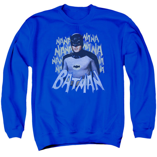 Batman Classic Tv Theme Song Mens Crewneck Sweatshirt Royal Blue Officially Licensed