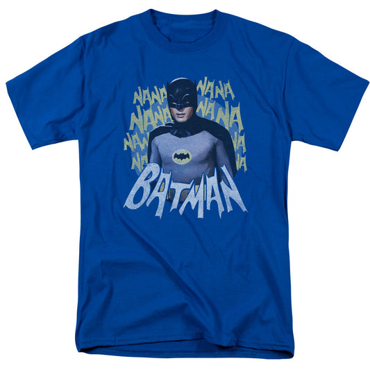 Batman Classic TV Theme Song Mens T Shirt Royal Blue Officially Licensed