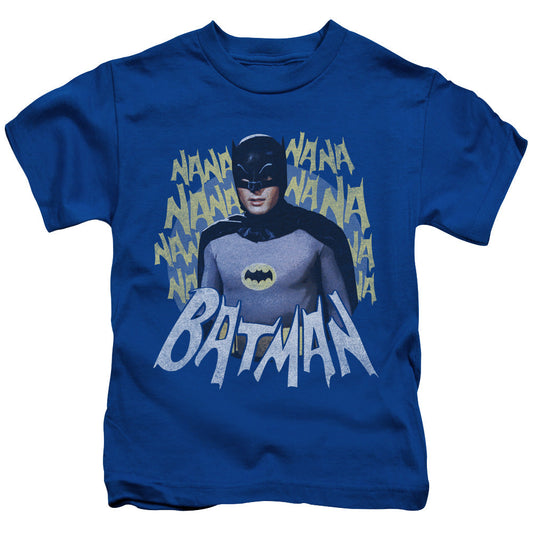 Batman Classic Tv Theme Song Juvenile Kids Youth T Shirt Royal Blue Officially Licensed