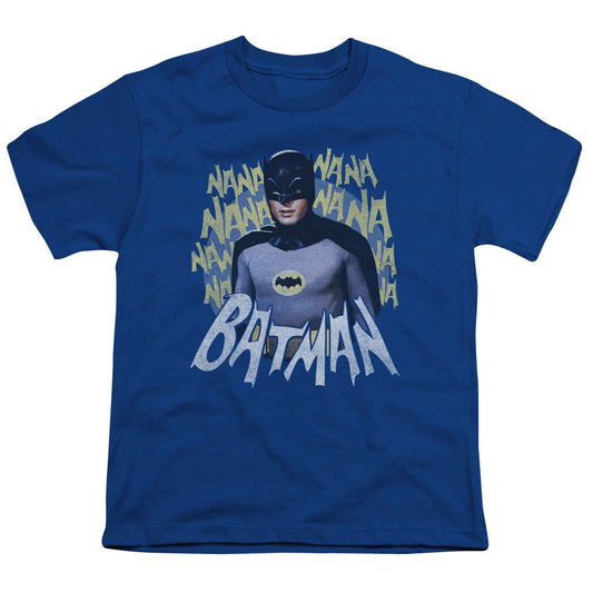 Batman Classic Tv Theme Song Kids Youth T Shirt Royal Blue Officially Licensed