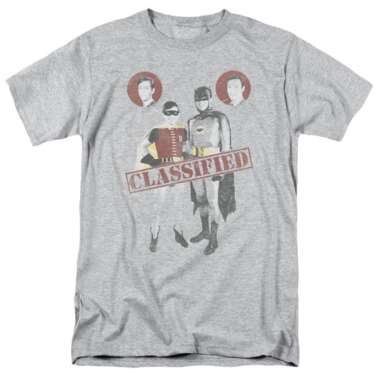 Batman Classic Tv Classified Mens T Shirt Athletic Heather Officially Licensed