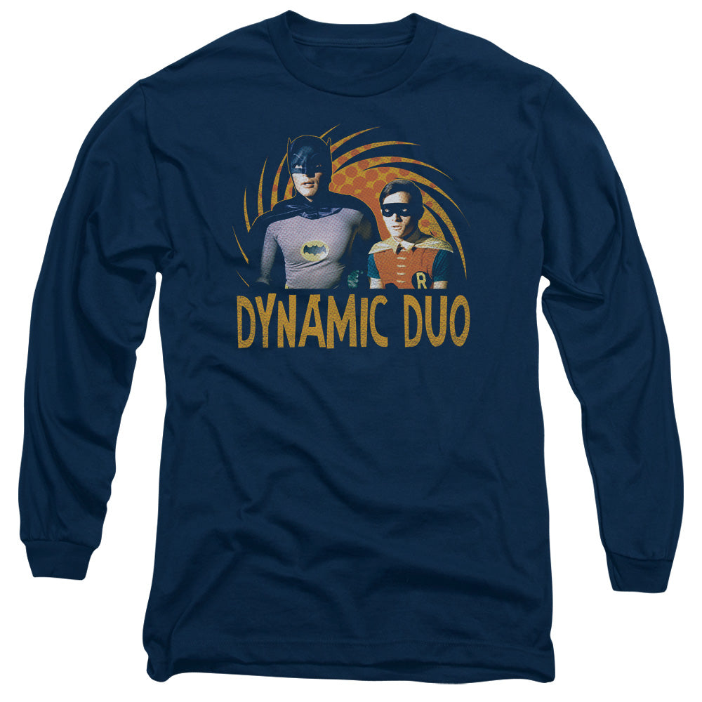Batman Classic Tv Dynamic Mens Long Sleeve Shirt Navy Blue Officially Licensed