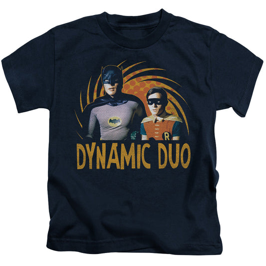 Batman Classic Tv Dynamic Juvenile Kids Youth T Shirt Navy Blue Officially Licensed
