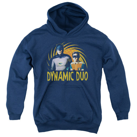 Batman Classic Tv Dynamic Kids Youth Hoodie Navy Blue Officially Licensed
