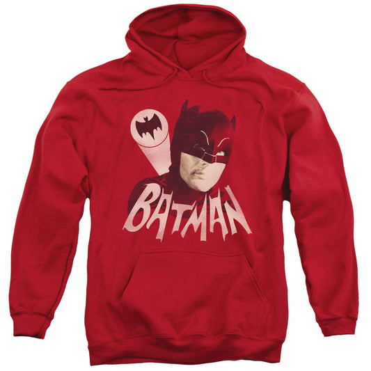Batman Classic Tv Bat Signal Mens Hoodie Red Officially Licensed