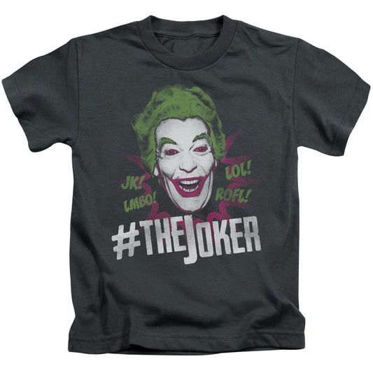 Batman Classic Tv #joker Juvenile Kids Youth T Shirt Charcoal Officially Licensed