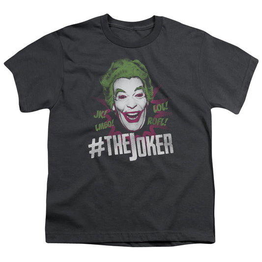 Batman Classic Tv #joker Kids Youth T Shirt Charcoal Officially Licensed