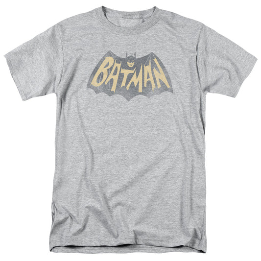 Batman Classic Tv Show Logo Mens T Shirt Athletic Heather Officially Licensed