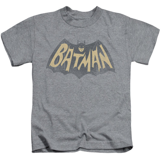 Batman Classic Tv Show Logo Juvenile Kids Youth T Shirt Athletic Heather Officially Licensed