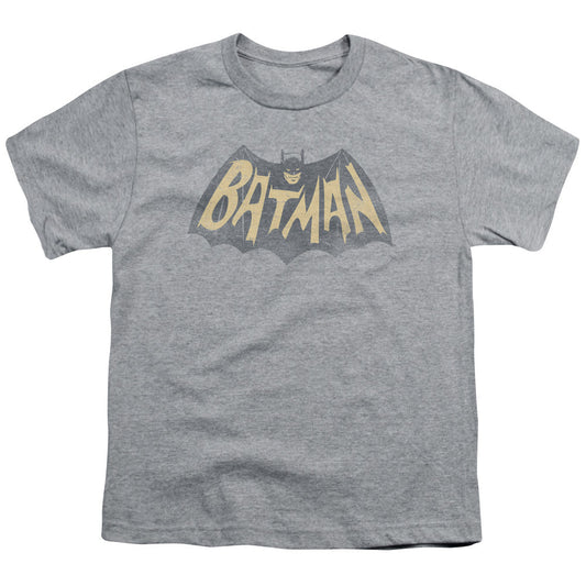 Batman Classic Tv Show Logo Kids Youth T Shirt Athletic Heather Officially Licensed