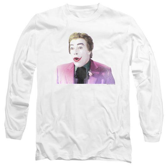 Batman Classic Tv Thrilled Mens Long Sleeve Shirt White Officially Licensed
