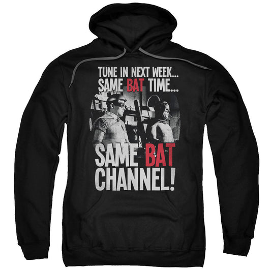 Batman Classic Tv Bat Channel Mens Hoodie Black Officially Licensed