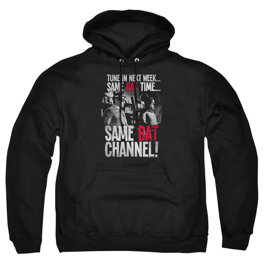 Batman Classic Tv Bat Channel Mens Hoodie Black Officially Licensed