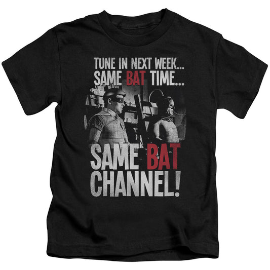 Batman Classic Tv Bat Channel Juvenile Kids Youth T Shirt Black Officially Licensed