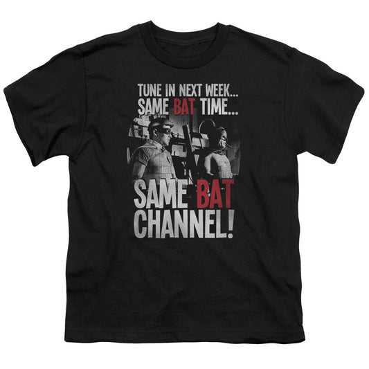 Batman Classic Tv Bat Channel Kids Youth T Shirt Black Officially Licensed