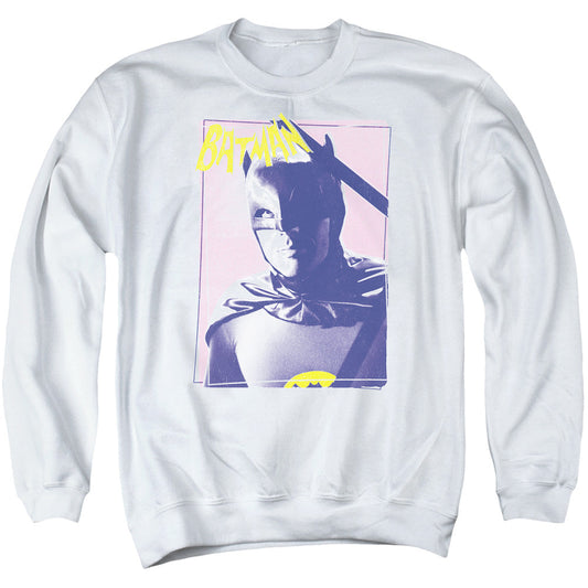Batman Classic Tv Wayne 80S Mens Crewneck Sweatshirt White Officially Licensed