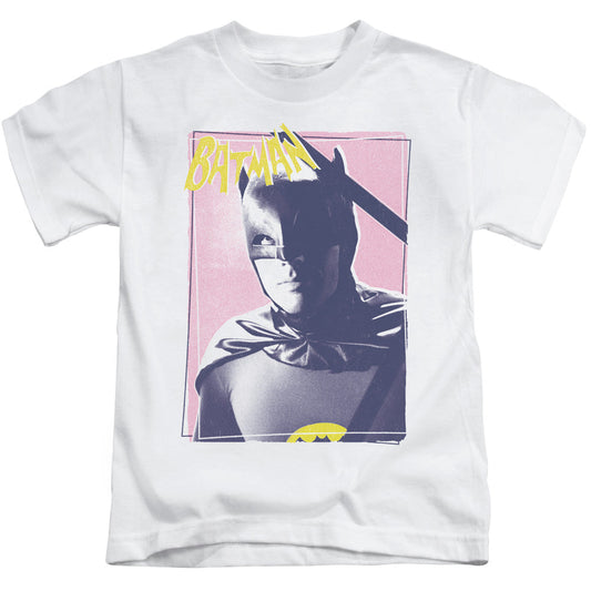 Batman Classic Tv Wayne 80s Juvenile Kids Youth T Shirt White Officially Licensed