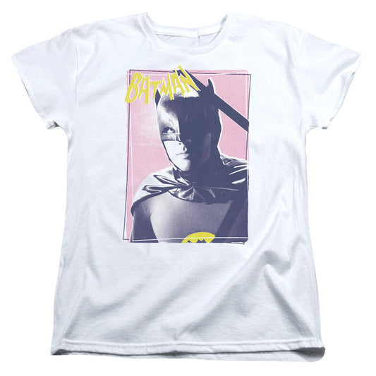 Batman Classic Tv Wayne 80s Womens T Shirt White Officially Licensed