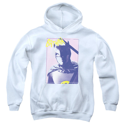 Batman Classic Tv Wayne 80s Kids Youth Hoodie White Officially Licensed