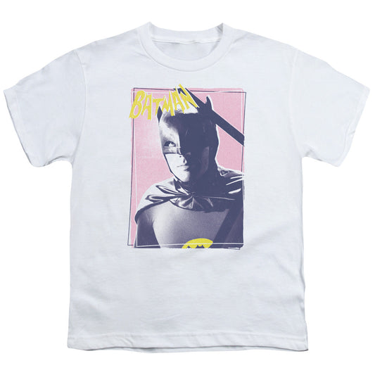 Batman Classic Tv Wayne 80s Kids Youth T Shirt White Officially Licensed